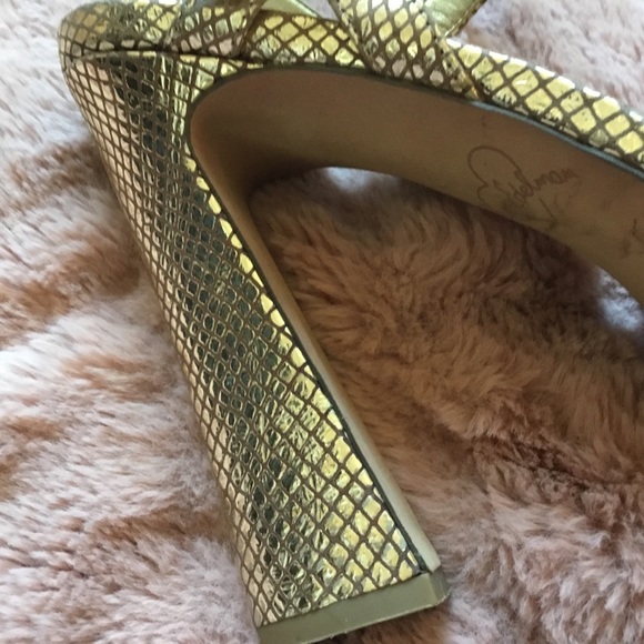 Sam Edelman Gold Platforms Sz 8 - Picture 4 of 6